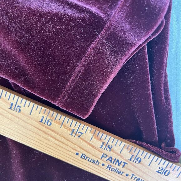 Chico’s Basic Velvet Panache Zip Hoodie Jacket Women's Size 3 Drawstring Red - Picture 8 of 9